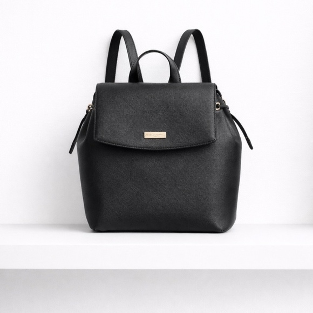 Kate Spade Jessie Laurel Way Black Saffiano Leather Backpack Gold Hardware